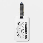 Ok Groomer Skiing Bagagelabel (Achterkant verticaal)