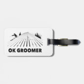 Ok Groomer Skiing Bagagelabel (Achterkant horizontaal)