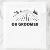 Ok Groomer Skiing Rechthoekige Sticker (Tas)