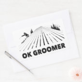 Ok Groomer Skiing Rechthoekige Sticker (Envelop)