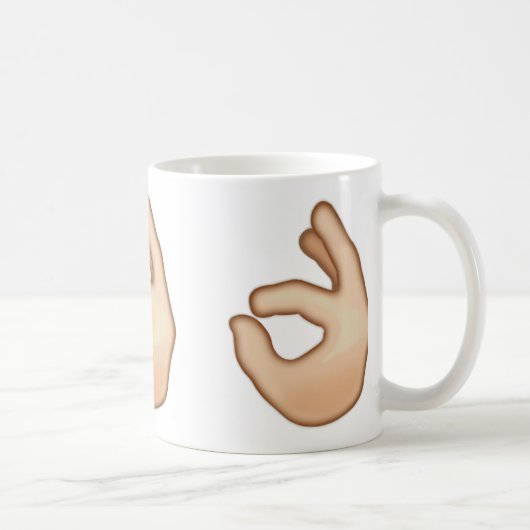 OK Hand Sign Emoji Koffiemok (Rechts)