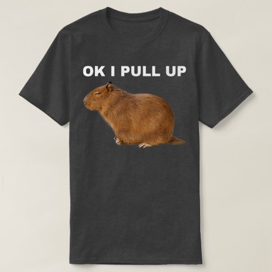 Ok I Pull Up Capybara Funny Meme Cute Animal  T-shirt (Design voorkant)