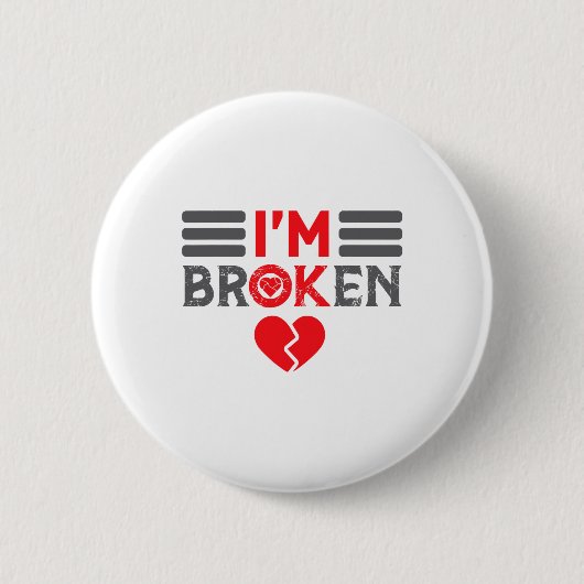 Ok ik ben gebroken onzichtbare ziekte Mannen vrouw Ronde Button 5,7 Cm (Voorkant)