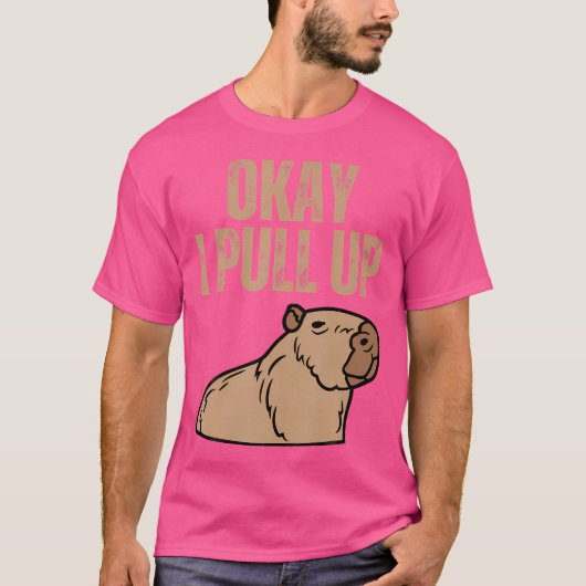 Ok ik kom capybara Leuke capibara dier respect T-shirt (Voorkant)