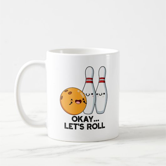 Ok Laten we Rollen Grappige Bowling Grap Koffiemok (Links)