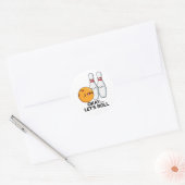 Ok Laten we Rollen Grappige Bowling Grap Ronde Sticker (Envelop)