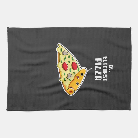Ok, Maar Eerst Pizza Theedoek (Horizontaal)