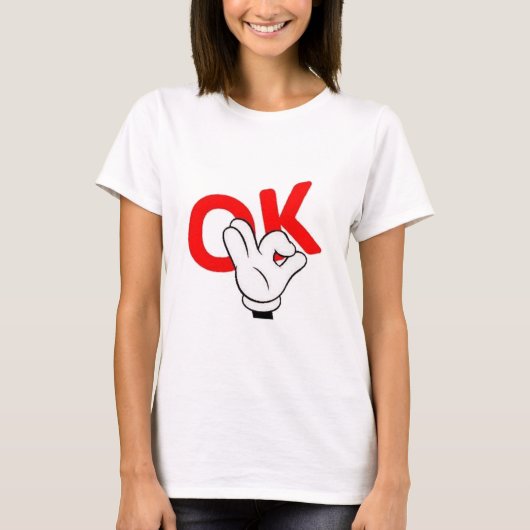 ok man ja man werkt grappig t-shirt (Voorkant)