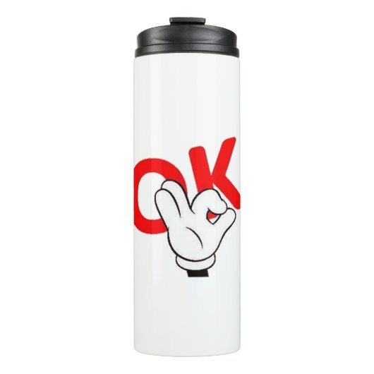 ok man ja man werkt grappig thermosbeker (Voorkant)