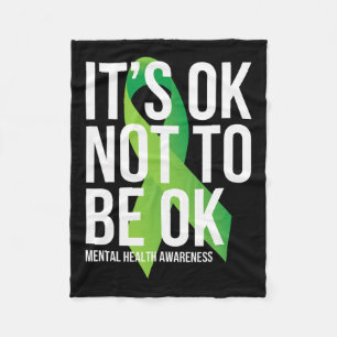 OK niet te zijn OK Mental Health Awareness Lint Fleece Deken