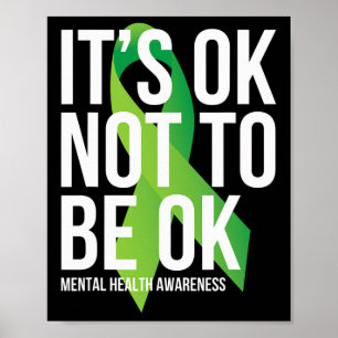 OK niet te zijn OK Mental Health Awareness Lint Poster