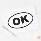 OK Oklahoma Ovale Sticker (Envelop)