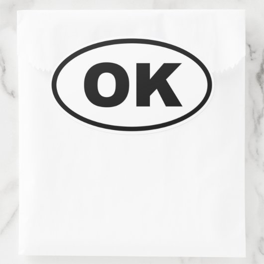 OK Oklahoma Ovale Sticker (Tas)