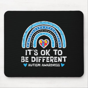 Ok om anders Rainbow Autisme Awareness meisjes Muismat