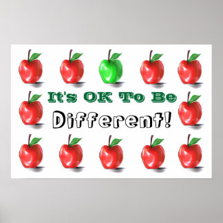 OK om anders te zijn! Posterprint bord Poster