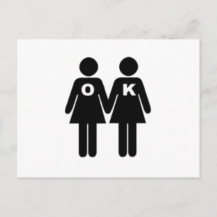 OK OM GAY (lesbisch) TE ZIJN Briefkaart