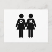OK OM GAY (lesbisch) TE ZIJN Briefkaart (Voorkant)