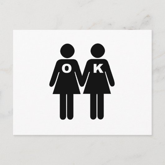 OK OM GAY (lesbisch) TE ZIJN Briefkaart (Voorkant)