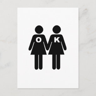OK OM GAY (lesbisch) TE ZIJN Briefkaart