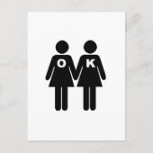 OK OM GAY (lesbisch) TE ZIJN Briefkaart (Voorkant)