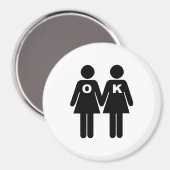 OK OM GAY (lesbisch) TE ZIJN Magneet (Voorkant / Achterkant)