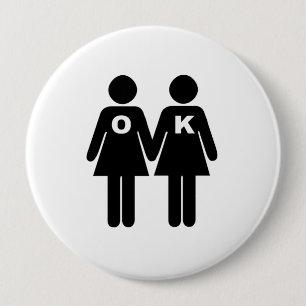 OK OM GAY (lesbisch) TE ZIJN Ronde Button 4,0 Cm