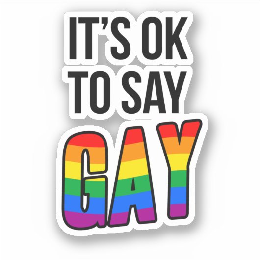 Ok om Gay te Zijn Sticker (Voorkant)