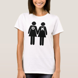 OK OM HOMOSEKSUEEL (lesbisch) T-shirt