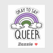 Ok om queer te zeggen sticker (Vel)