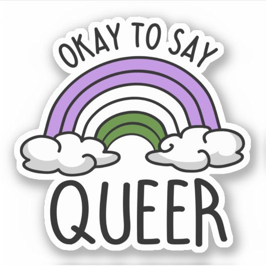 Ok om queer te zeggen sticker (Voorkant)