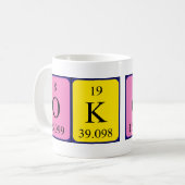 OK periodieke mok van het woord (Voorkant links)