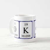 OK periodieke mok van het woord (Voorkant links)