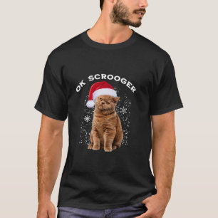OK Scrooger Funny Cat Scrooge Kerstmis OK Boomer T-shirt