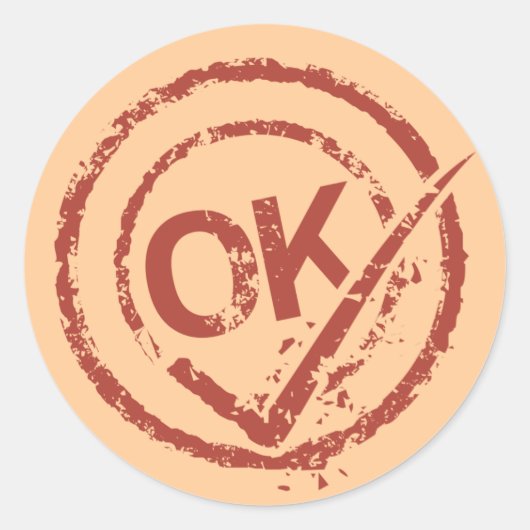 OK-STEMPEL RONDE STICKER (Voorkant)