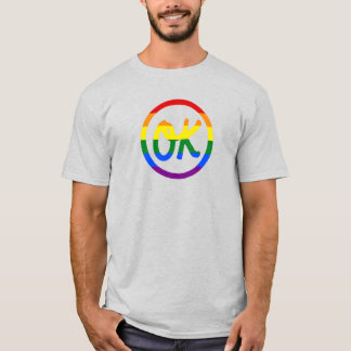 "OK to Be Gay" Rainbow T-shirt