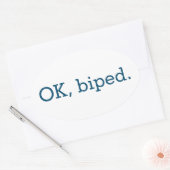 OK, tweevoetige ovale Stickers (Envelop)