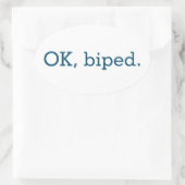 OK, tweevoetige ovale Stickers (Tas)