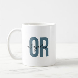 OK-verpleegkundige gepersonaliseerde naam vet typo Koffiemok