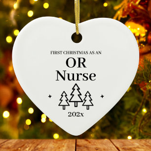 OK-verpleegster eerste kerst verpleging Keramisch Ornament