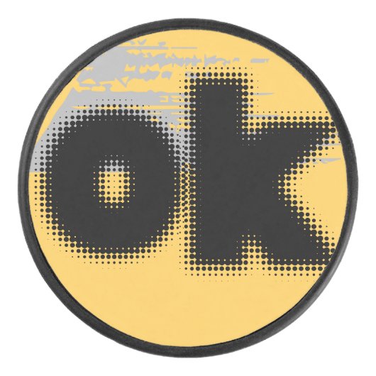 OK Vibes - Eenvoudig en vet" Hockey Puck (Voorkant)
