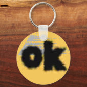 OK Vibes - Eenvoudig en vet" Sleutelhanger (Voorkant)