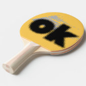 "OK Vibes - Eenvoudig en vet" Tafeltennisbatje (Voorkant Gekanteld)