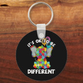 OK zijn verschillende autistische olifant bylloons Sleutelhanger (Voorkant)