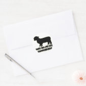 ok zwarte schapen boerderij ronde sticker (Envelop)