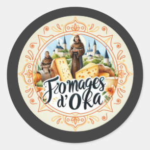 Oka-kaas Ronde Sticker