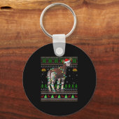 Oka Ugly Christmas Sweaters Holiday Santa Cute Xma Sleutelhanger (Voorkant)