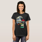 Okami Amaterasu Zonnegod Wolf De Grote Golf Video T-shirt (Voorkant volledig)