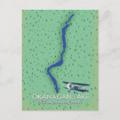 Okanagan Lake Brits-Columbia Canada kaart (Voorkant)
