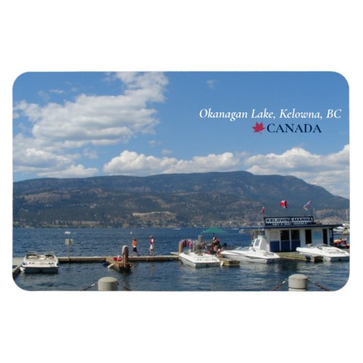 ©Okanagan Lake, Kelowna Marina, BC Canada Magneet (Horizontaal)