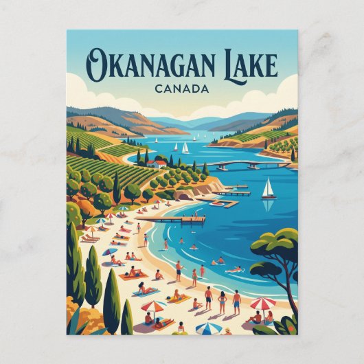 Okanaganmeer Canada Briefkaart (Voorkant)